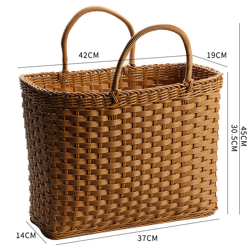 Unisex Hand-woven Shopping Basket with two Handles Brehn