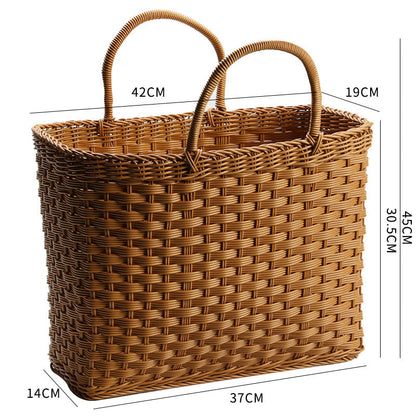 Unisex Hand-woven Shopping Basket with two Handles Brehn