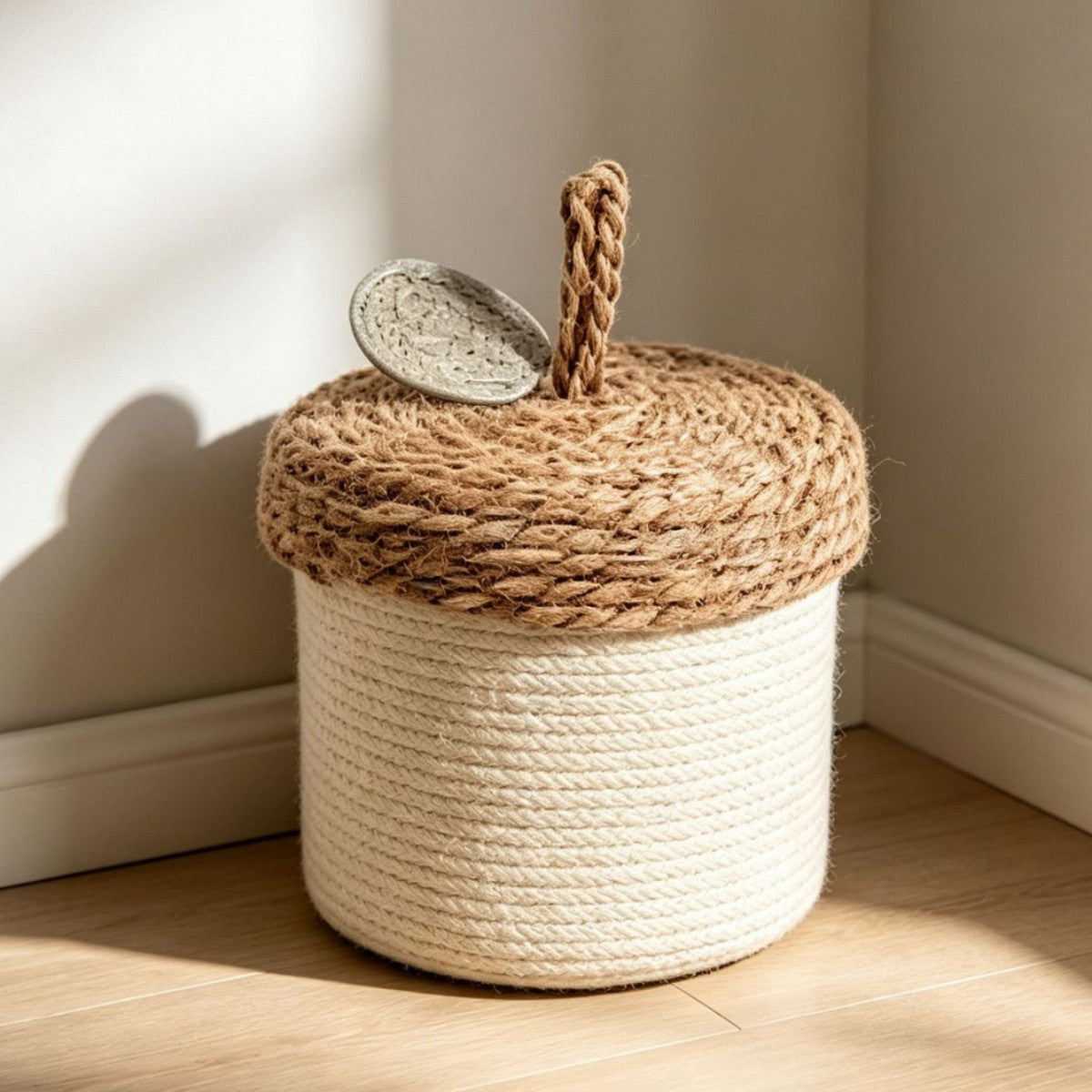 Handcrafted Vintage-Style Storage Basket Acalora