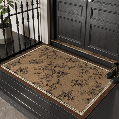 Floral Print Decorative Entry Mat