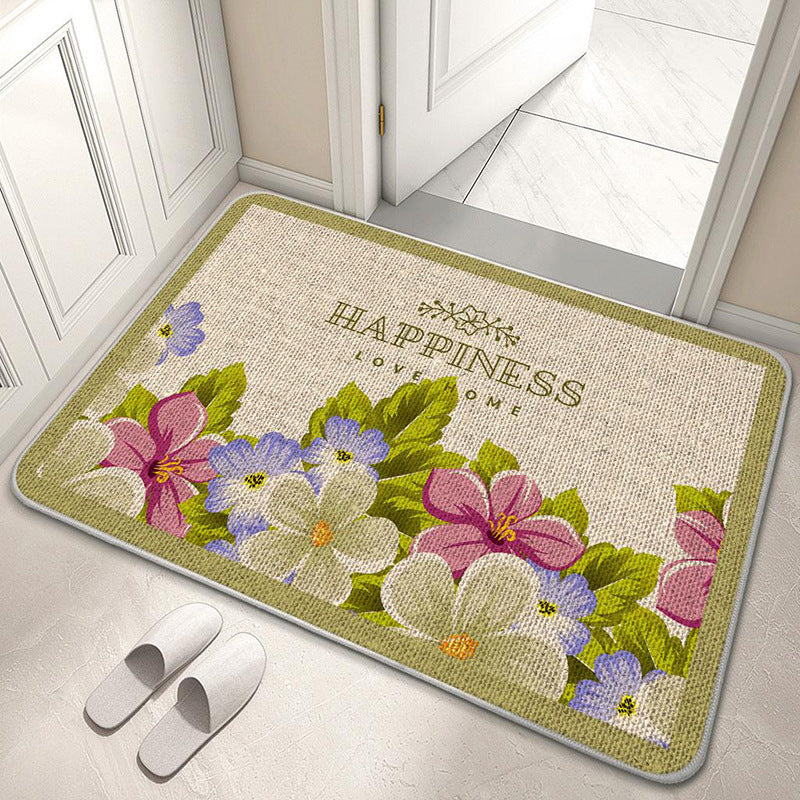 Decorative Floral Welcome Mat