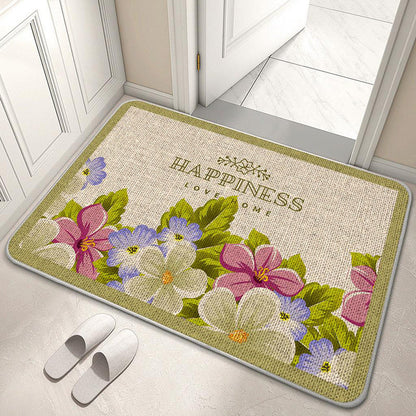 Decorative Floral Welcome Mat