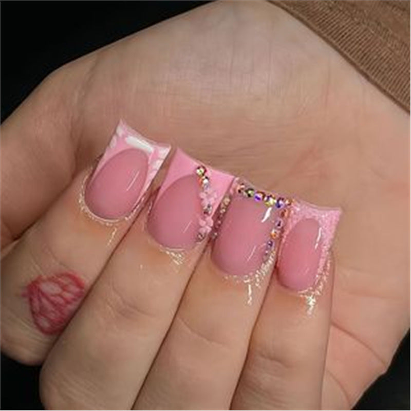 Artistic Press-On Nail Set with Premium Embellishments Acalora