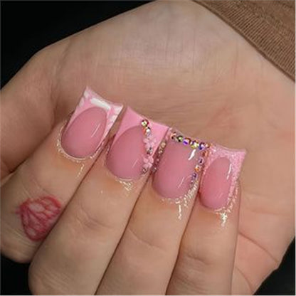 Artistic Press-On Nail Set with Premium Embellishments Acalora