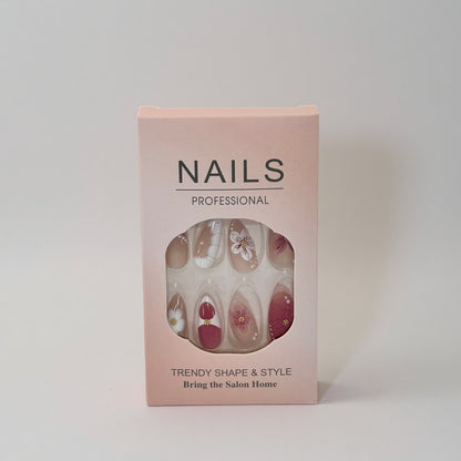 Professional Press-On Nail Set with Trendy Designs Acalora