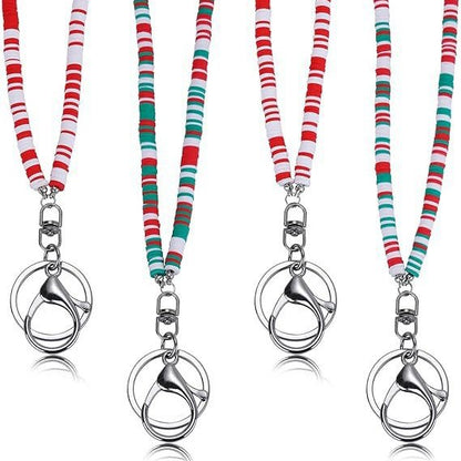 Colorful Beaded ID Badge Holder Lanyard Acalora
