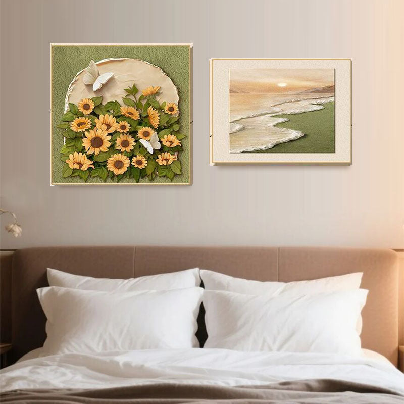 Elegant Floral Relief Wall Decor