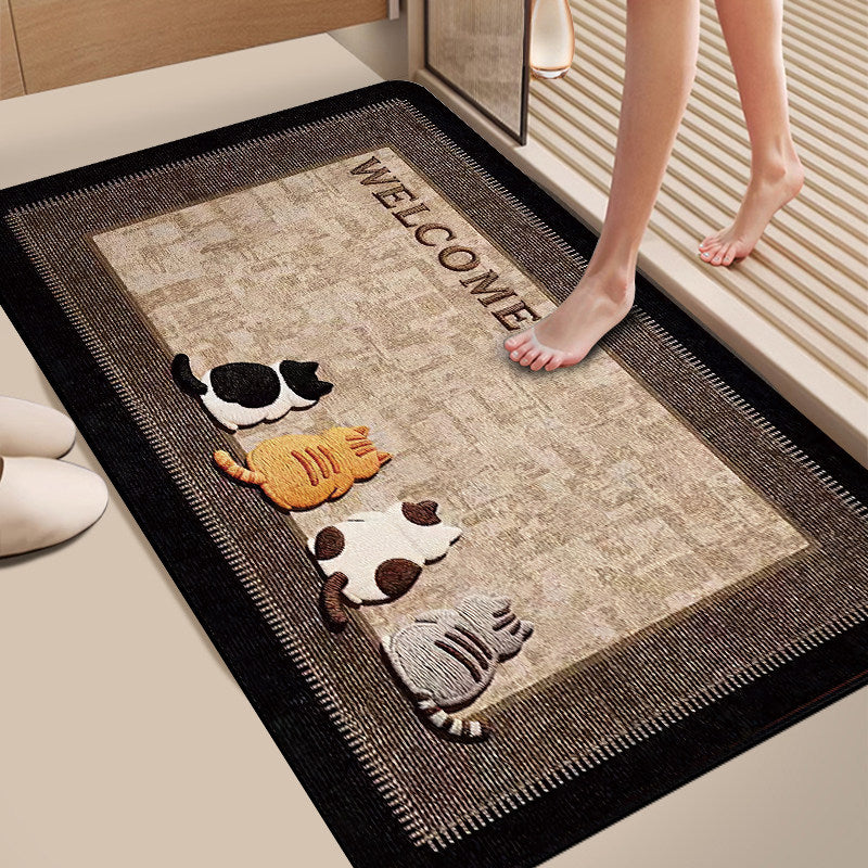 Plush Dog-Themed Bath Mat
