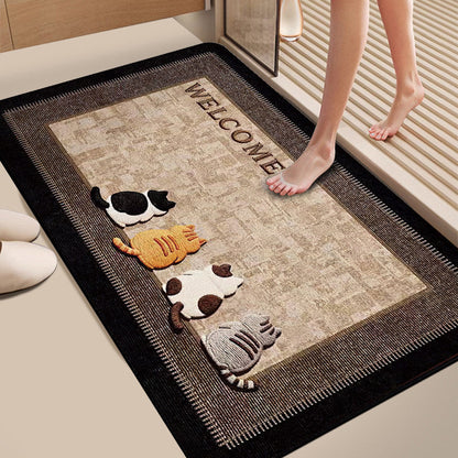 Plush Dog-Themed Bath Mat