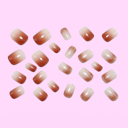 Art nails with delicate gradient colors and glitter effects Acalora
