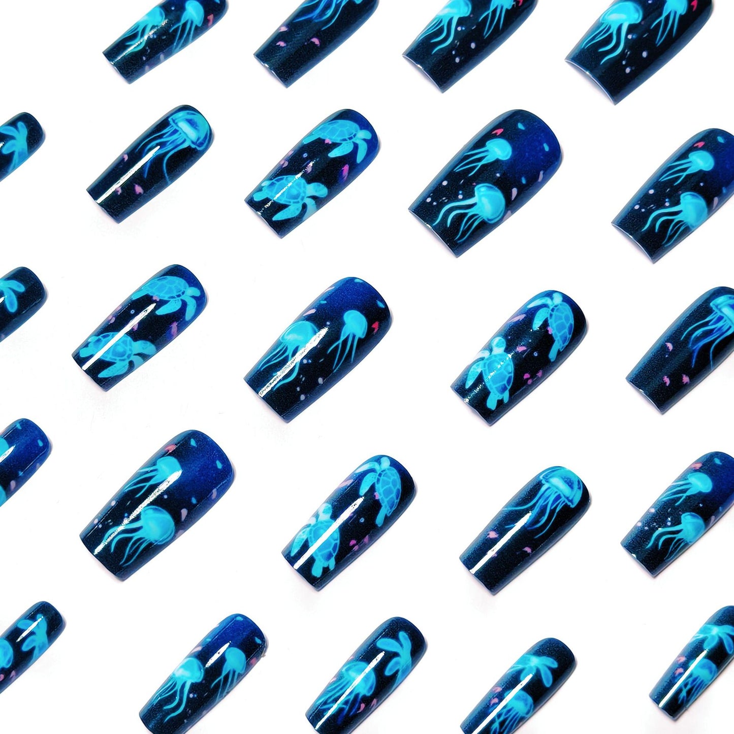Artistic Glow-in-the-Dark Nail Art Acalora