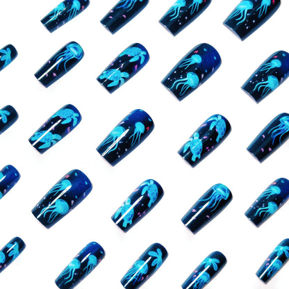 Artistic Glow-in-the-Dark Nail Art Acalora