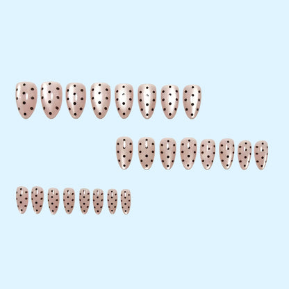 Artificial nails in modern polka dot design Acalora