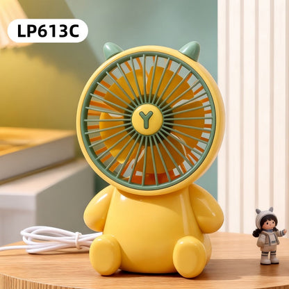 Women's Portable USB Handheld Fan with Cute Bear Motif Karnz