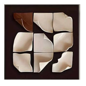Abstract Line Art Frame Display