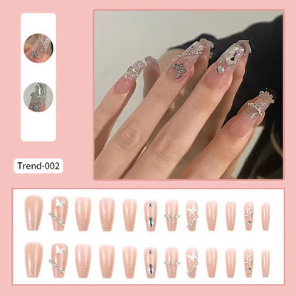 Sparkling Rhinestone Press-On Nail Set Acalora