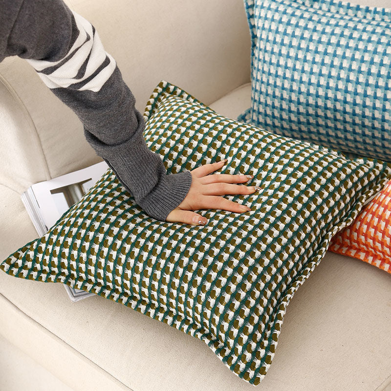 Decorative Geometric Patterned Cushion