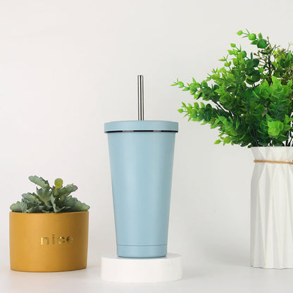 Women's Stainless Steel Tumbler with Straw Skanto