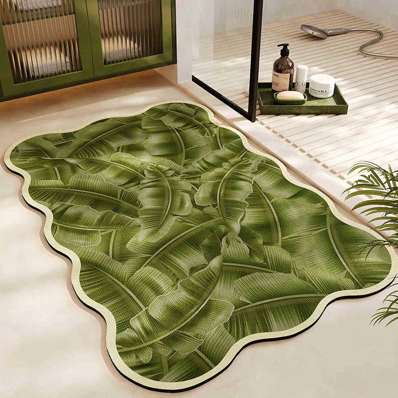 Floral Pattern Bath Mat