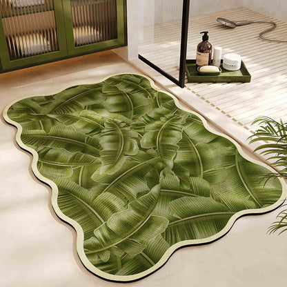 Floral Pattern Bath Mat