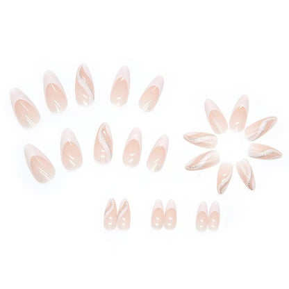 Elegant Stiletto Nail Art Set with Glitter Accents Acalora