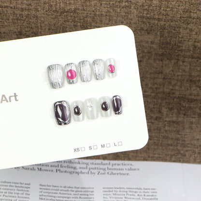 Artistic Textured Press-On Nail Set Acalora