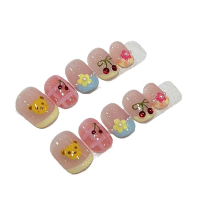 Whimsical Character Design Press-On Nail Set Acalora
