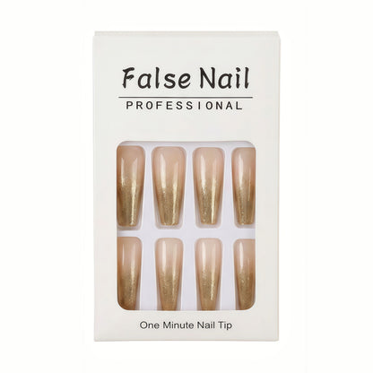 Artificial nails with elegant glitter gradient Acalora