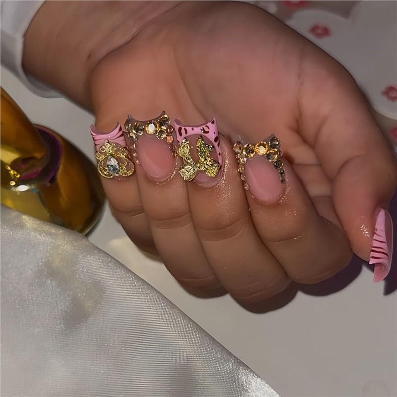 Floral Design Press-On Nails Acalora