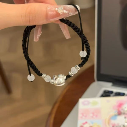 Adjustable Cat Paw Charm Bracelet Acalora