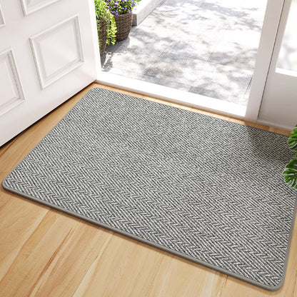 Textured Herringbone Door Mat