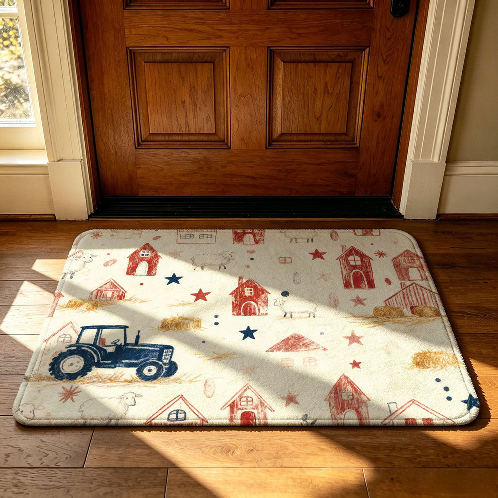Unisex Vintage Farmhouse Welcome Mat