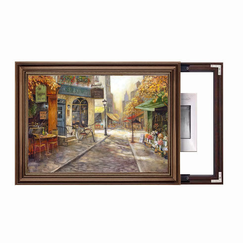 Framed Garden Scene Artwork