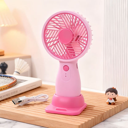 Women's Portable Table Fan with flexible tilt mechanism and powerful battery technology Brehn