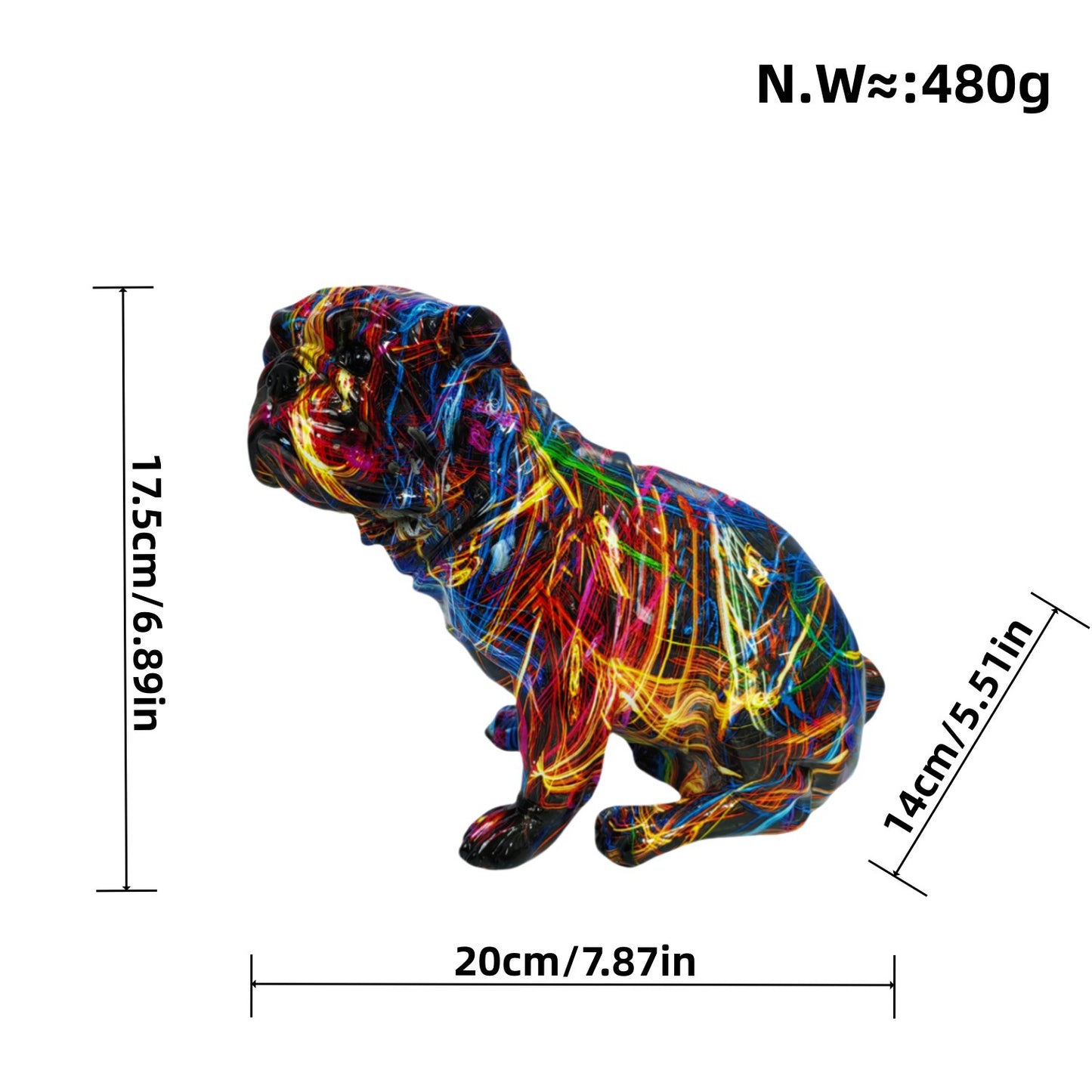 Artistic Bulldog Figurine Acalora