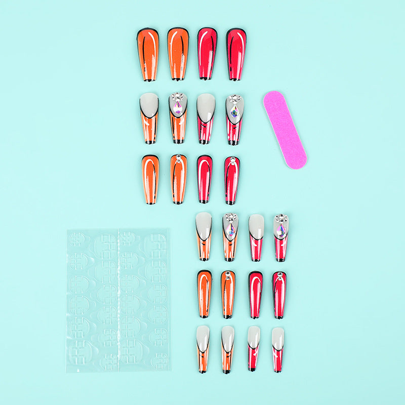 Creative artificial nails with modern color play Acalora