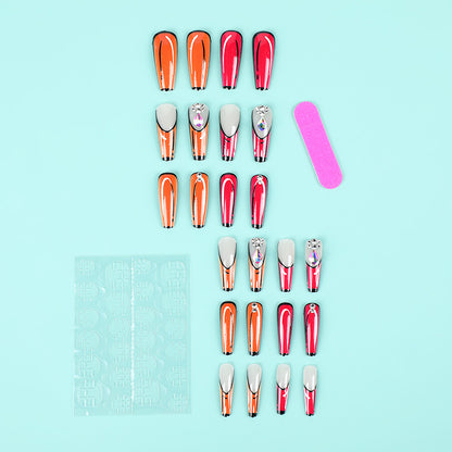 Creative artificial nails with modern color play Acalora