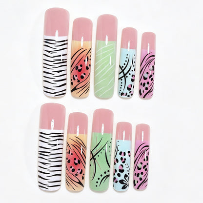 Artistic Long Press-On Nail Tips Acalora