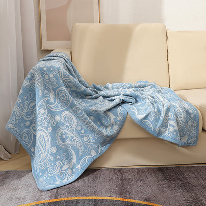 Minimalist Textured Knit Throw Blanket