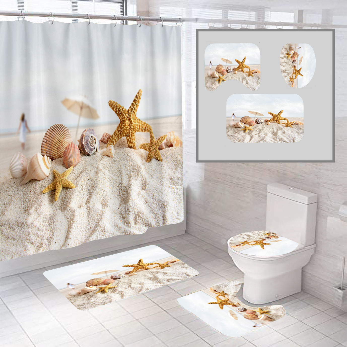 Dolphin-Themed Bathroom Decor Set