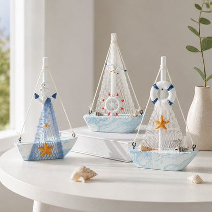 Maritime Sailboat Center Piece