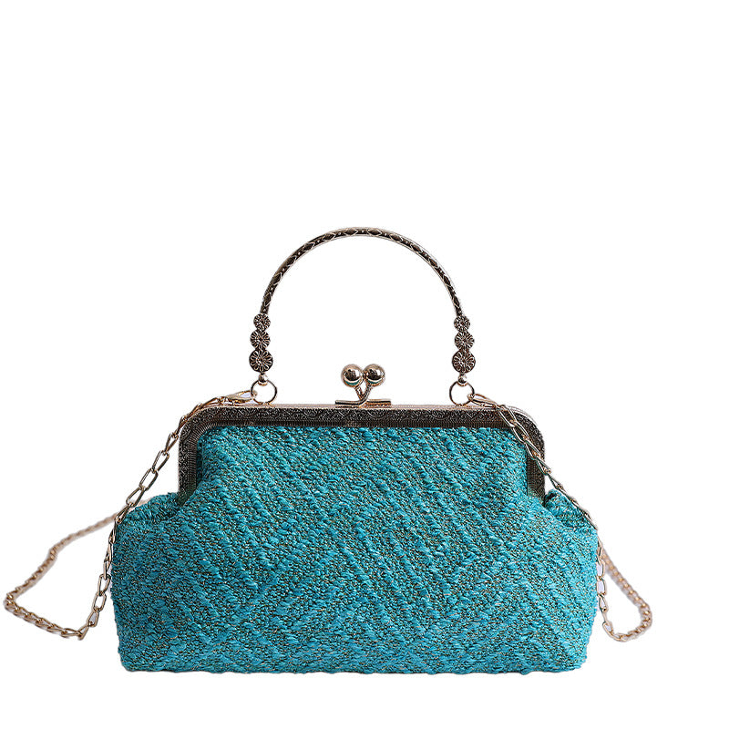 Vintage-Inspired Textured Crossbody Bag Acalora