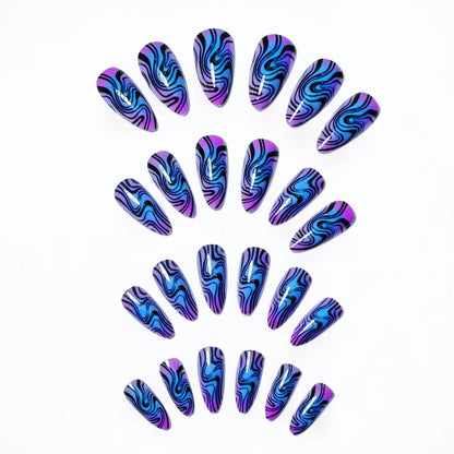 Artistic Marble Swirl Nail Art Acalora