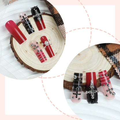 Gothic-Themed Press-On Nail Set Acalora