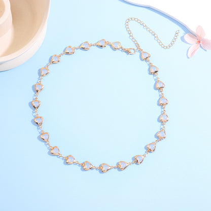 Heart-Shaped Gemstone Choker Necklace Acalora