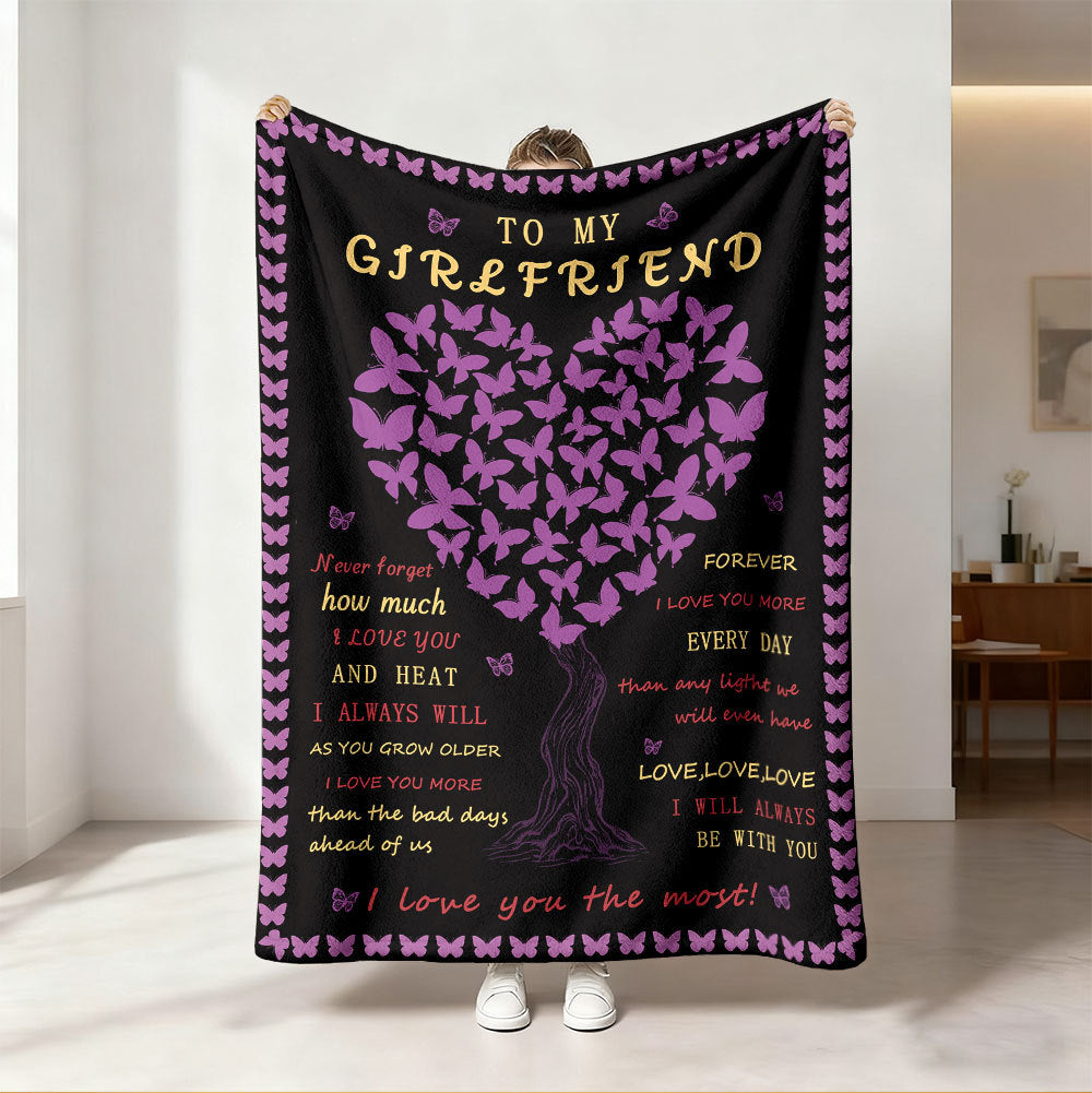 Women's Cozy Fleece Throw Blanket
