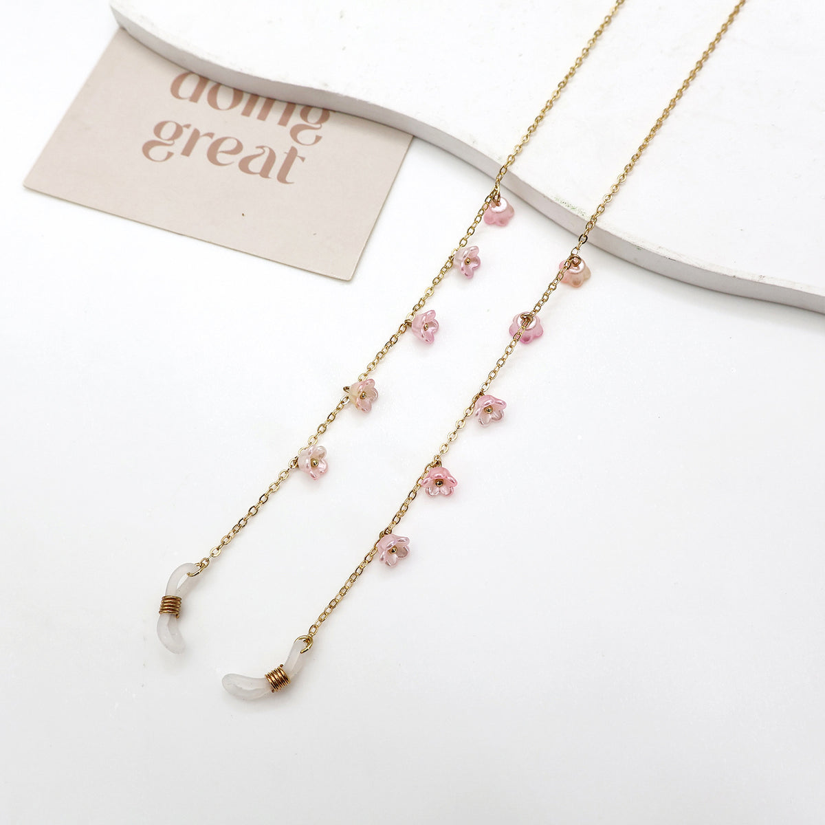 Floral Embellished Eyewear Chain Acalora