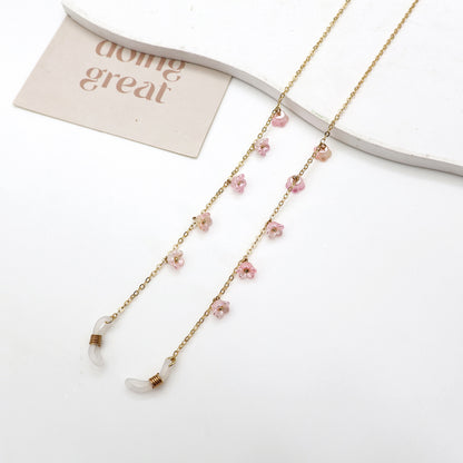 Floral Embellished Eyewear Chain Acalora