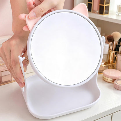 Cute Bunny-Themed Desktop Mirror