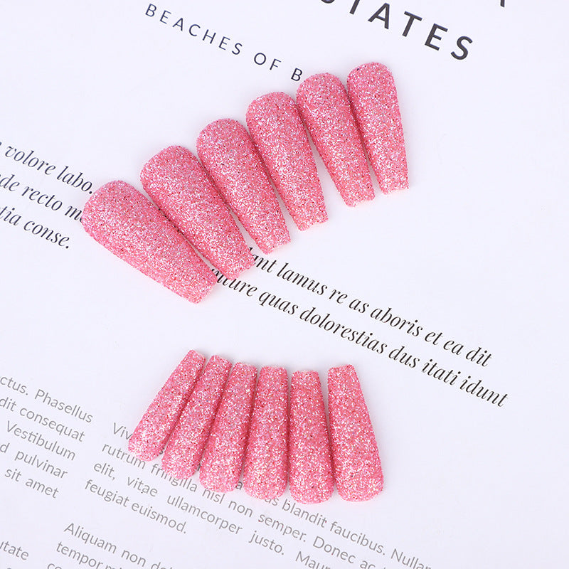 High-quality artificial nails with glitter effects Acalora